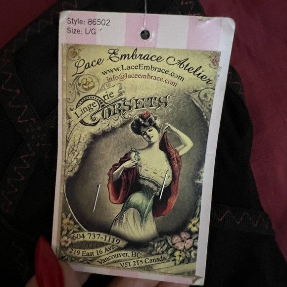 Black lingerie bodysuit from Leg Avenue with harness straps on top - Picture 2 of 5